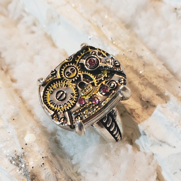 Steampunk 925 Gears Cosplay Fashion Jewelr… - Picture 6 of 6